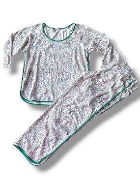 LAKE Christmas Tangled Lights 100% Pima Cotton 2 Piece Pajamas Size Medium HTF